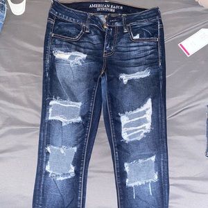 Dark blue jeans